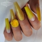 Preview: Sommernägel - Summer Naildesign Ideen - Gelb Glitter Ombré Plasteline Rose